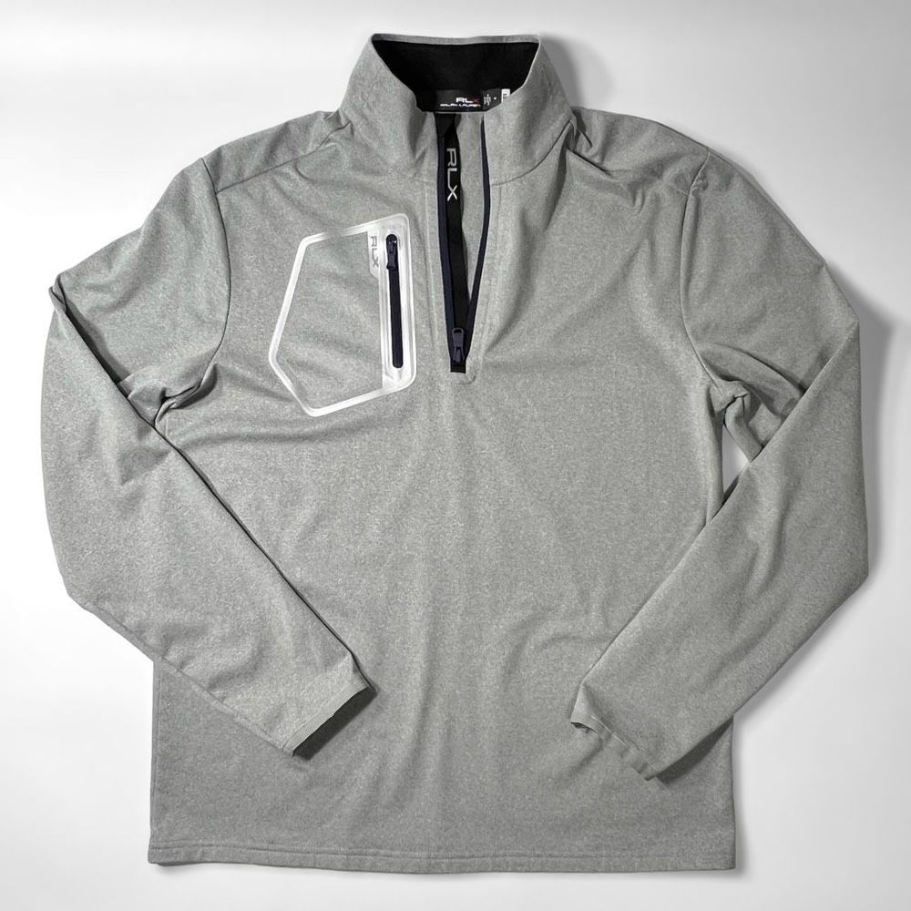 Polo Ralph Lauren RLX Stretch Jersey Quarter Zip Mock Neck Golf Sweater Medium